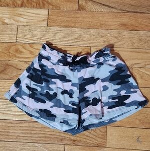 Girl's army camoflauge printed shorts